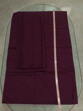 Coppia federe rasatello cotone viola prugna 80x52 maxi fodere cuscino letto