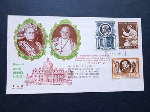 1965 vaticano busta affrancata - busta,
