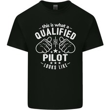 This Is What A Qualificato Pilota Looks Like Uomo Cotone Leggero T-Shirt