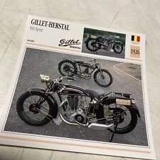 Gillet Herstal 500 sport 1926 carte moto collection Atlas Belgique