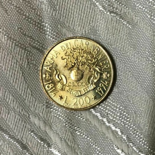 Moneta italiana lire 200 arma - moneta,