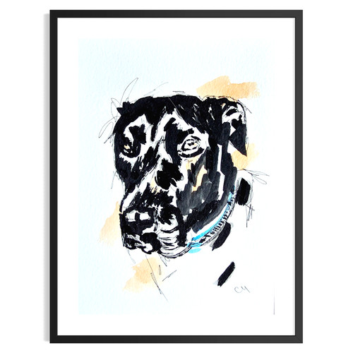 Ritratto cane acrilico 5x7