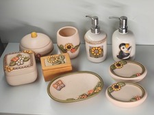 THUN set bagno ceramica Country 9 pezzi portasapone dispenser piattino