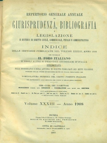 Foro italiano repertorio - foro,
