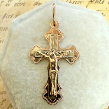 Croce in oro rosa 14 kt 585! 1