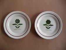 Richard Ginori Mondovì coppia piatti ceramica 900 decoro aerografo fiore 18,5 cm