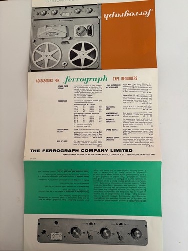 Ferrograph series brochure - series, 6