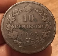 Moneta 10 Centesimi 1863