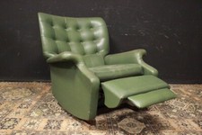 Poltrona reclinabile / dondolo / Chester Chesterfield / recliner /ecopelle verde