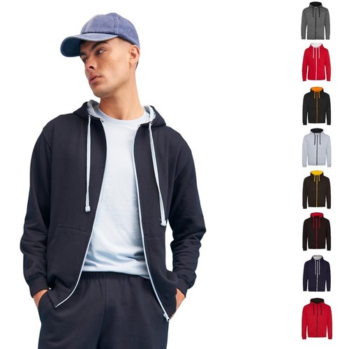 Felpa uomo zip con - cappuccio, a