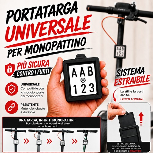 Supporto porta targa - porta,