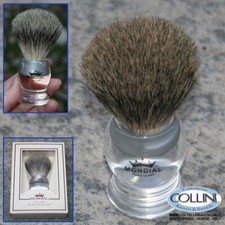 Mondial - Pennello da barba in pelo di tasso - Plexiglass - Grande 40220