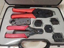 Set  Pinza Crimpatrice coax e puntalini  Con spellafilo coaxiale e tronchesina