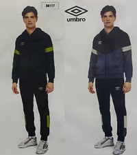 COMPLETO CASA GIOVANILE TUTA UOMO SPORT E TEMPO LIBERO FELPATA FULL ZIP UMBRO