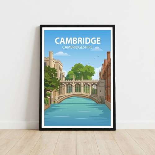Poster viaggio cambridge - da,