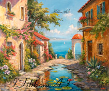 Quadri arte digitale paesaggio