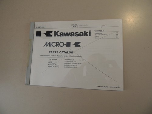 Parts catalog kawasaki kx - ue,