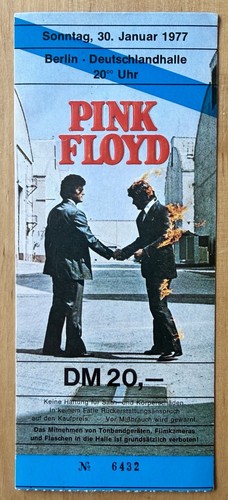 Biglietto pink floyd wish you - floyd,