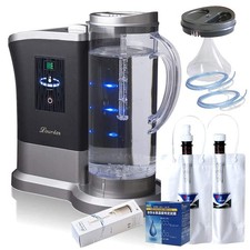 Generatore acqua idrogeno premium Lourdes + cartuccia e contenitore sottovuoto argento