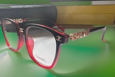 Montatura per occhiali da vista Chanel, nero e rosso. 54,17,142Donna. (Prezzo di vendita). Bella qualità