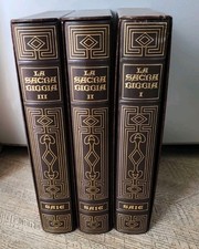 LA SACRA BIBBIA - SIAE -  3 VOLUMI  BORDO ORO ILLUSTRATI.