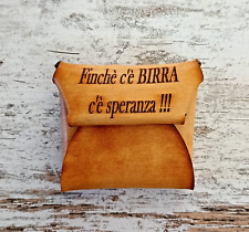 PORTAMONETE CUOIO ARTIGIANALE borsello PELLE UOMO DONNA COLLEZIONE PORTA MONETE