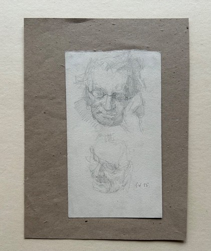 Disegno 1885 ritratto uomo - disegno,