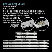 KIT 12 BARRE STRIP LED TV