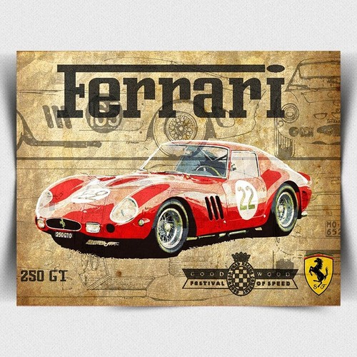 Ferrari 250gt cartello auto - ferrari,