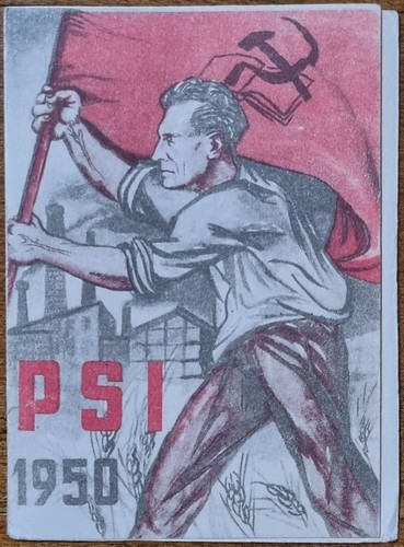 Tessera 1950 partito - tessera, p.s.i.