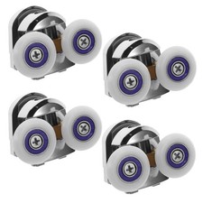 Set 2 Puleggia Doccia Fondo Vetro Porta Rulli Ruota Ricambio