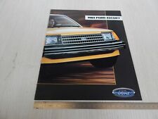 BROCHURE DEPLIANT ORIGINALE 1983 FORD ESCORT USA LINGUA INGLESE