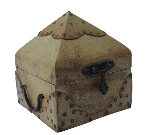 Scatola con coperchio legno - con,