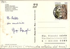 cartolina con autografo Como Calcio Gigi Asnaghi 1988