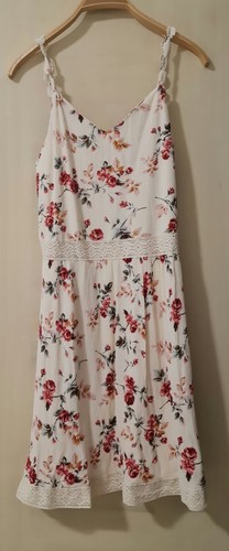 Abito vestito fiori bianco - abito,