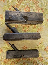 3 Pialla Pialletto Cornice Legno Falegname Attrezzo Collezione Vintage Old An