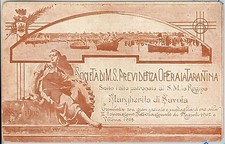 CARTOLINA d'Epoca - PUBBLICITARIA : TARANTO -  1907  1908 - ASSICURAZIONI