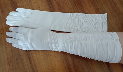 Guanti raso sposa con - in,