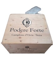 CASSETTA LEGNO vino Podere Forte Petrucci X  6 bottiglie  cm 31 x 30 x 21.