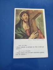 Cristo porta la croce santino