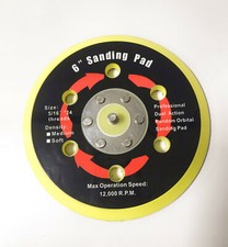 PLATORELLO DISCO 6 FORI A STRAPPO 150 mm PER LEVIGATRICE ROTORBITALE 6 POLLICI 