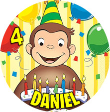 Cialda  CURIOSE COME GEORGE RETTANGOLARE / ROTONDA Torta Ostia con NOME 