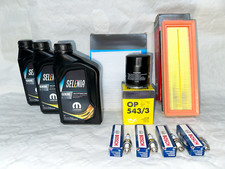 KIT TAGLIANDO + 4 CANDELE FIAT GRANDE PUNTO 1.2 1.4 GPL METANO NATURAL POWER