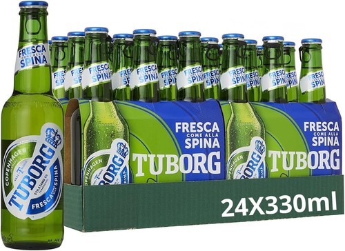 Tuborg cassa con bottiglie - tuborg,,