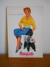 Mosquito. Cartolina pubblicitaria motore per bicicletta. Anni 50, ottima.