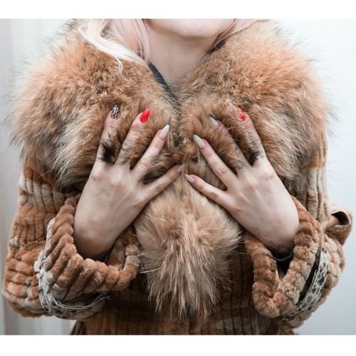 Fur lady jacket lapin raccon - fur, &