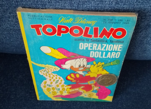Topolino 708 con moneta - n,