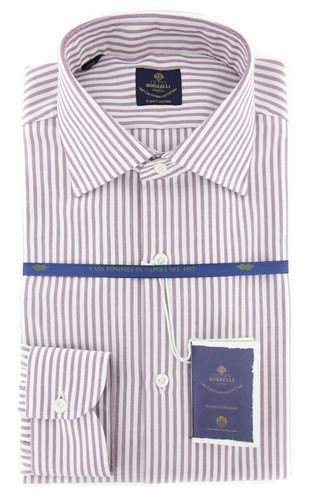 Camicia viola luigi borrelli - camicia,