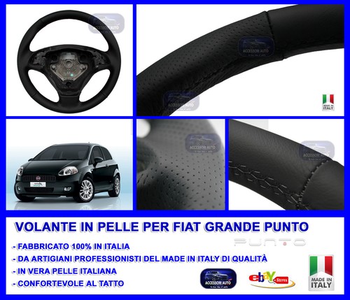 Volante rivestito vera pelle - ,