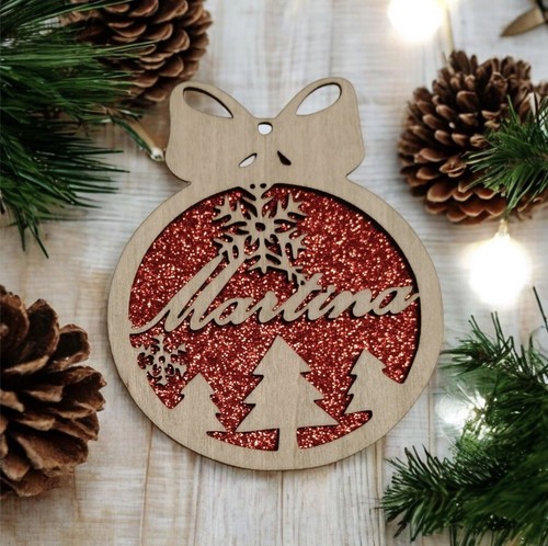 Palla natale con nome - di,